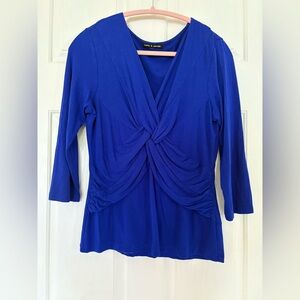 Cable & Gauge size S cobalt blue 3/4 sleeve women’s top